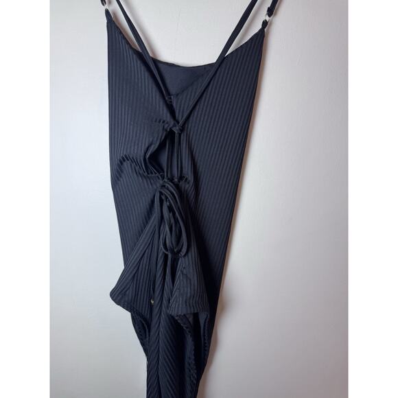 Vitamin A One-Piece Swimsuit Black Tie Back Womens Size XL NWT - Picture 2 of 11